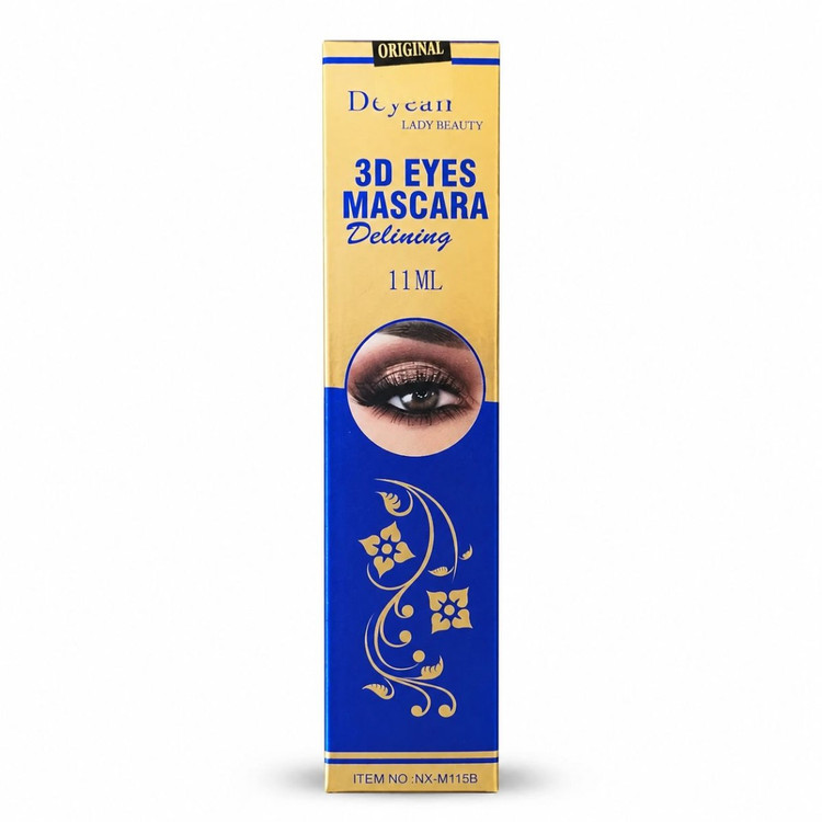 ریمل حجمدهنده و بلندکننده مژه دی سل مدل 3D Eyes Mascara با برس فیبری باریک، ضد آب، ضد حساسیت، ماندگاری 8 ساعت و مناسب مژه های کم پشت و کوتاه برای استفاده روزانه