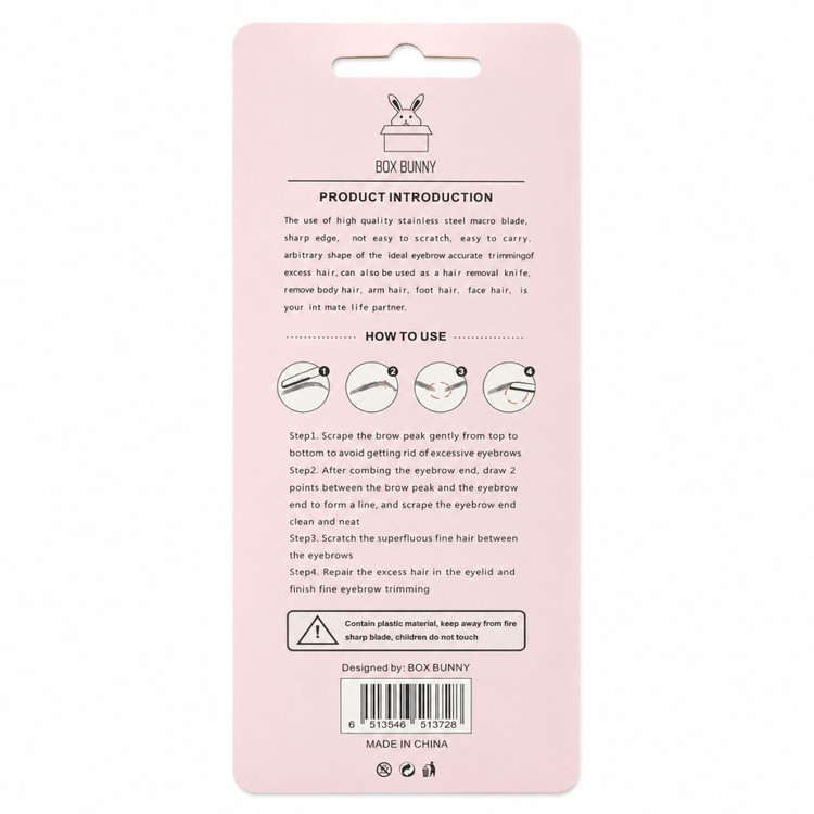تیغ اصلاح ابرو باکس بانی مدل Eyebrow Razor تیغ قابل تعویض استیل ضد زنگ