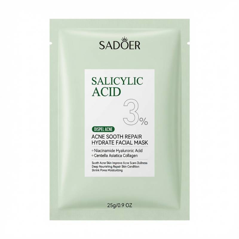 ماسک صورت سالیسیلیک اسید سادور مدل Salicylic Acid 3% مناسب پوست های چرب و مستعد آکنه آبرسان و ترمیم کننده پوست وزن ۲۵ گرم