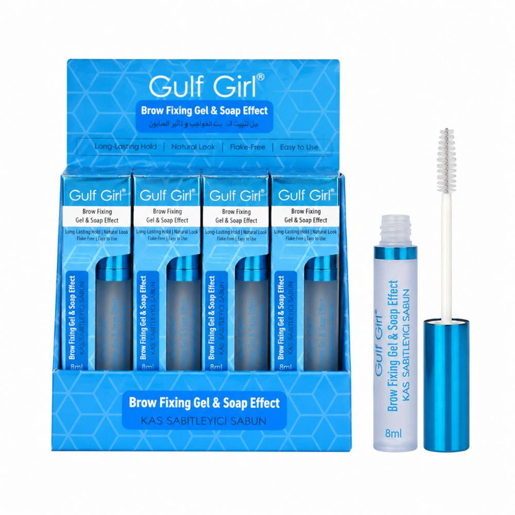 ژل لیفت کننده ابرو و مژه گلف گرل مدل BROW FIXING GEL & SOAP EFFECT تثبیت کننده تقویت کننده ابرو حجم ۸ میلی لیتر