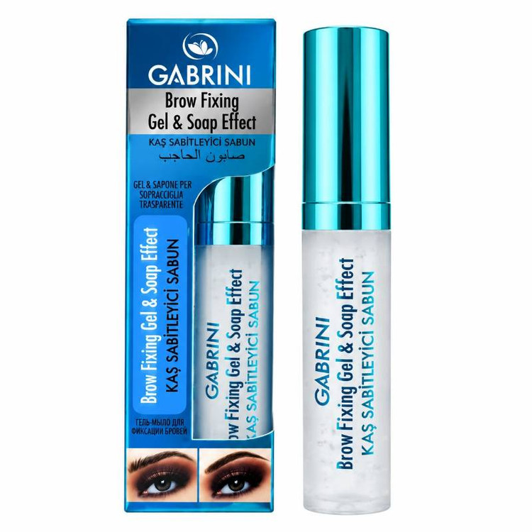 ژل لیفت کننده ابرو و مژه گابرینی مدل BROW FIXING GEL & SOAP EFFECT تثبیت کننده تقویت کننده ابرو حجم 8 میلی لیتر