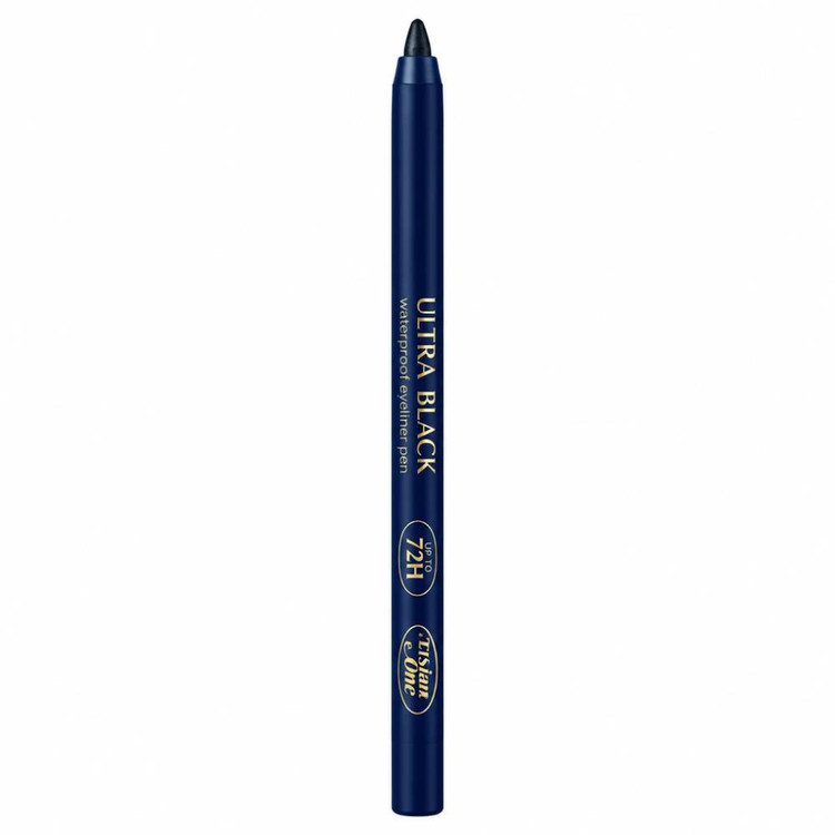 خط چشم شعمی پرشین وان مدل ULTRA BLACK رنگ مشکی عمیق بافت نرم و مومی شکل مقاوم در برابر تعریق و رطوبت ماندگاری 72 ساعته ضدآب مناسب آرایش روزانه و مهمانی وزن 1.2 گرم